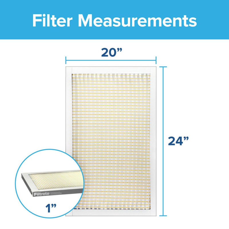 Filtre à air à réduction de poussière, H 24 po x l 20 po x P 1 po