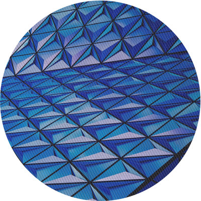 Tissé à la machine à partir de laine et de polyester bleu Tapis décoratif