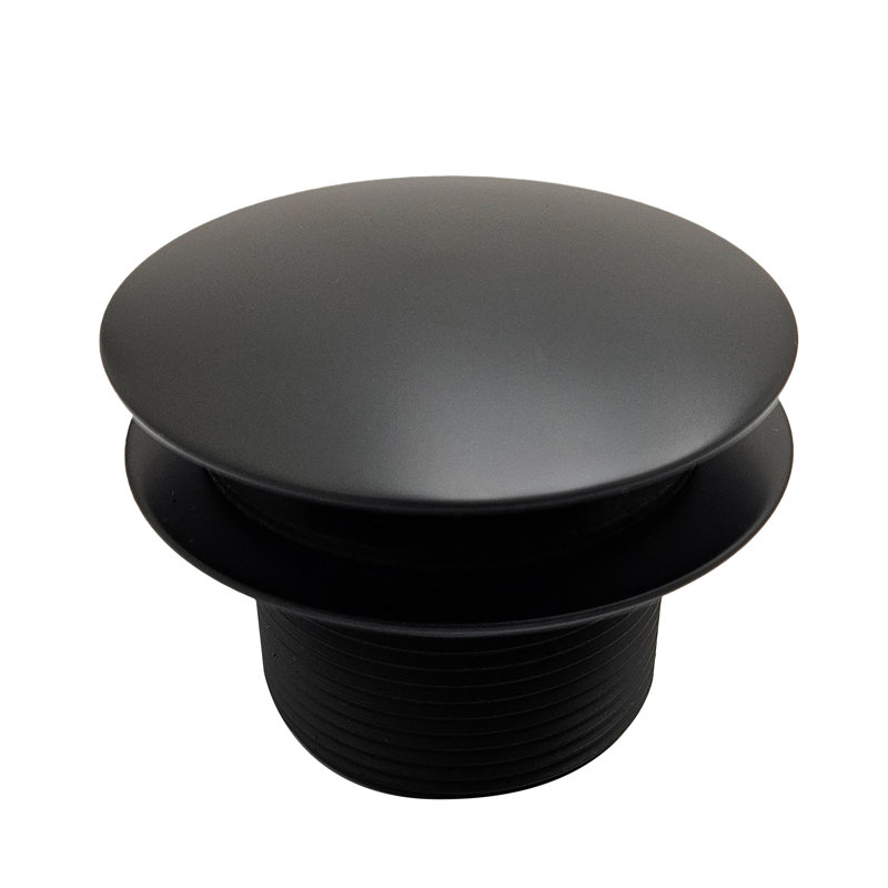 Ensemble de drain de baignoire 14 "en laiton calibre 14 avec un débordement sans trou, Noir mat