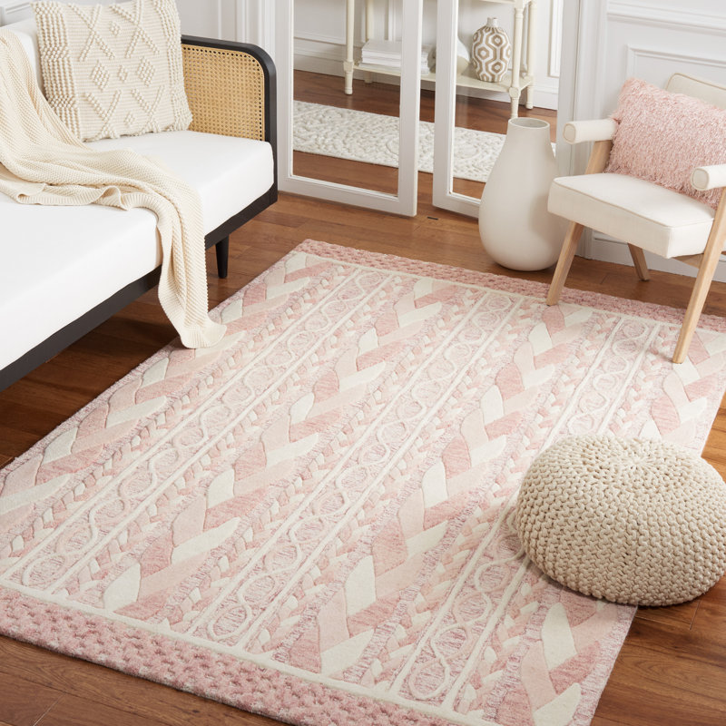 Tapis en laine et coton touffeté à la main Aashdon, Rectangle 5 pi x 8 pi