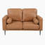 Ensemble de canapé 3 pièces à accoudoirs carrés en microfibre poli Mid-Century 3 pièces