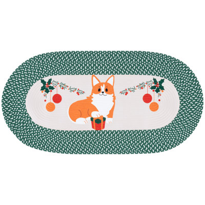 Braided Christmas 105 Hand Woven Performance Machine Washable Poster