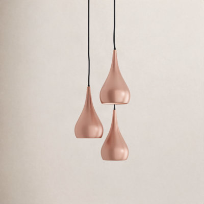 Franconia 3 Light Metal Dimmable Pendant