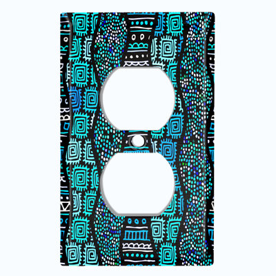 Patterned 1 - Gang Toggle Light Switch Standard Wall Plate
