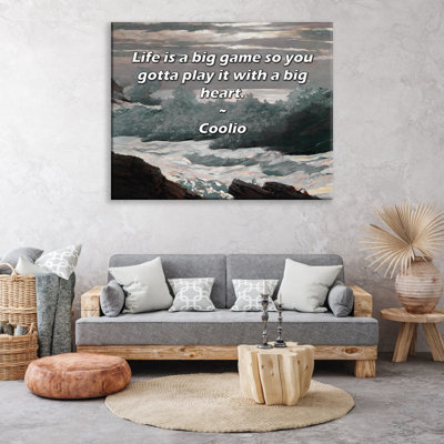 Astoria Grand Gallery Wrapped Canvas By Coolio: "Life is a big game so you gotta play it with a big h