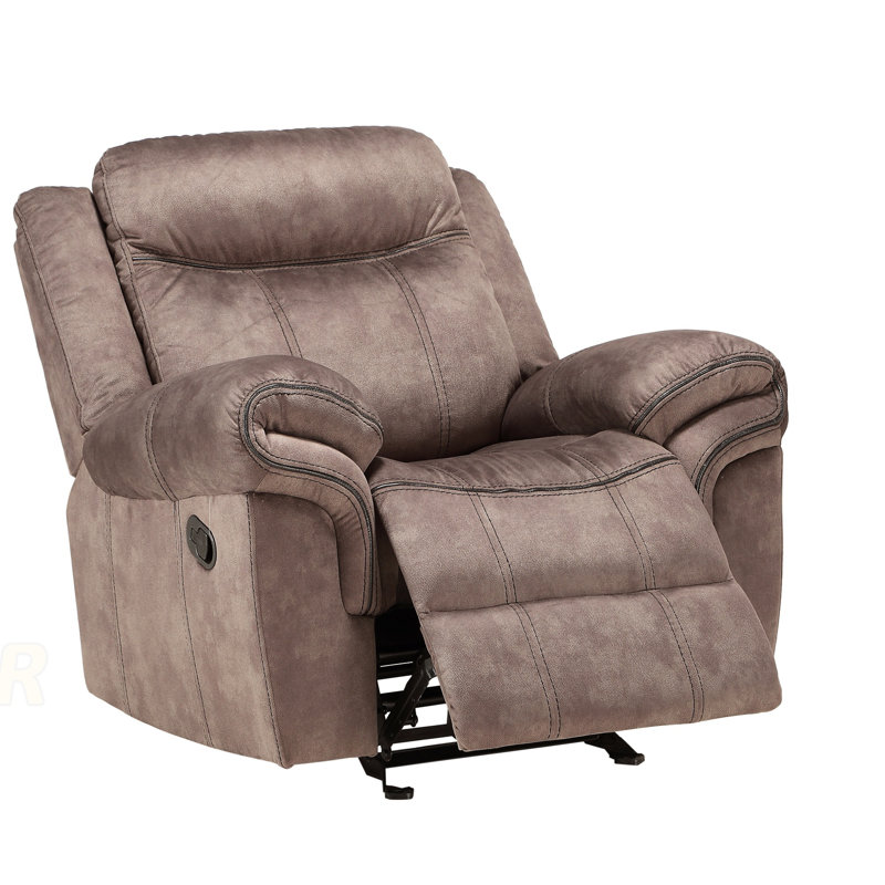 Fauteuil inclinable et oscillant en velours Zubaida