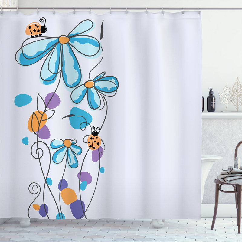 Ensemble de rideau de douche Kids, H 69 po x l 84 po, Bleu ciel