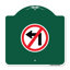 Enseigne Signmission Designer Series - Pas de virage à gauche (graphique seulement) | Enseigne architecturale en aluminium de gros calibre vert et blanc 18 po x 18 po | Protégez votre entreprise et votre commune | Fabriqué aux États-Unis