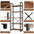 Korbin 5-Tier Rustic Brown Bookcase, Sturdy Metal Frame, Space-Saving Shelving Unit For Home Office