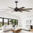 Cissline 65" Black Modern Ceiling Fan No Light with Remote Control for Living Room/Bedroom