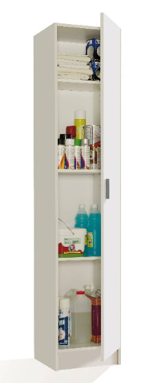 4 -Shelf Storage Cabinet, White