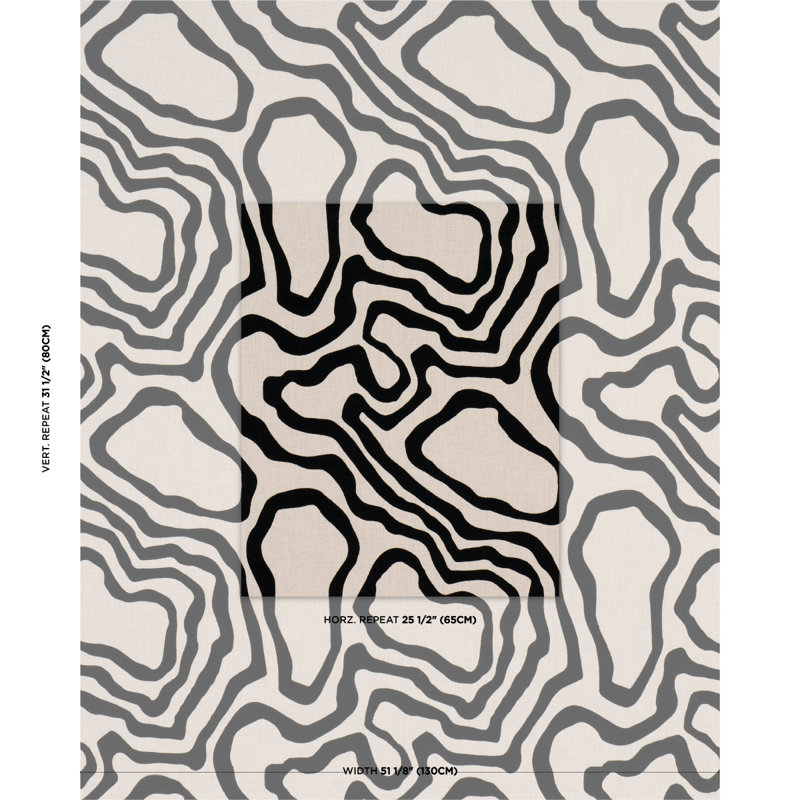 Defeo Embroidery Fabric, Noir