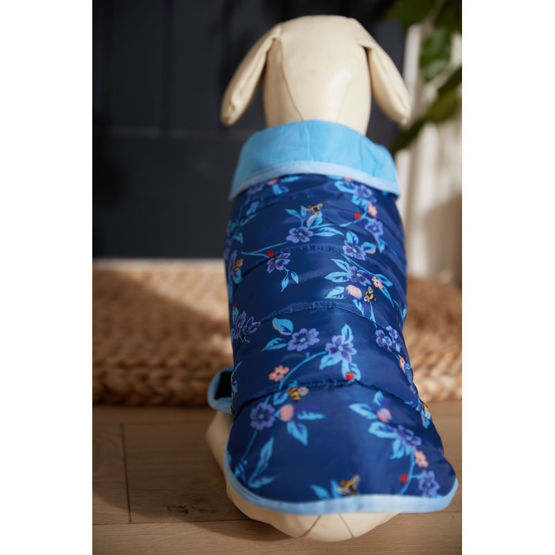 Flora Fauna Greenwich Flowers Reversible Puffer Jacker XS