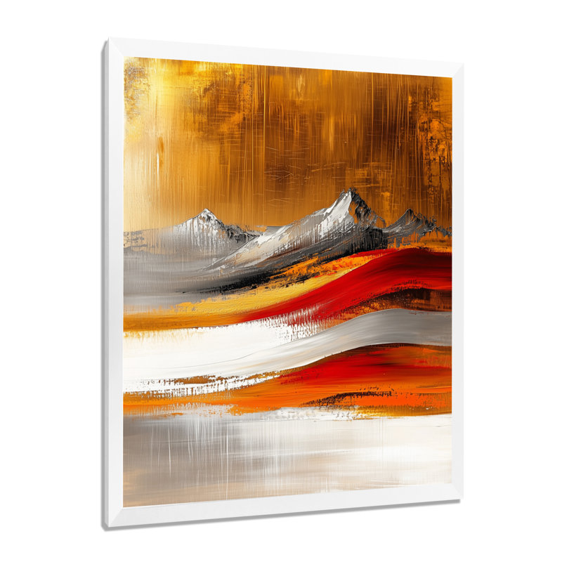 Nyriah - paysages, art mural sur toile, 32" H x 24" W, Picture Framed, White