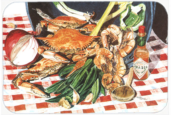 Crab Boil Glass Cutting Board