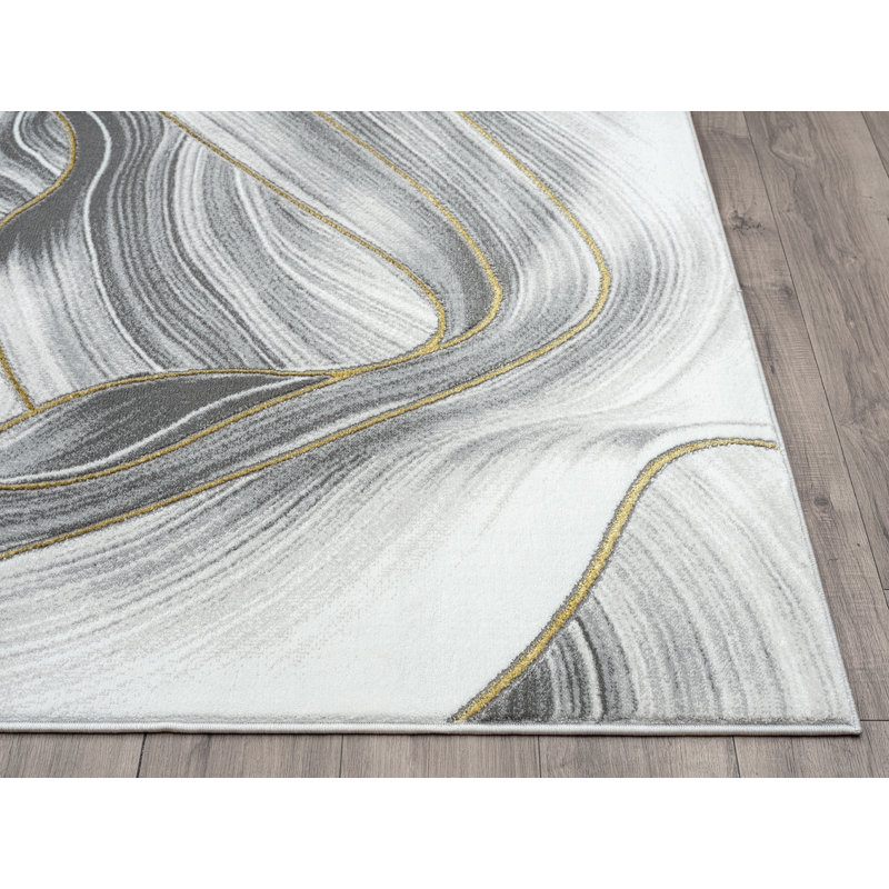Micadeau Abstract Indoor Rug, Rectangle 4' x 6'