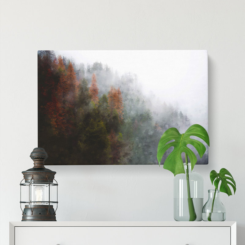 Mist Around The Forest - Wrapped Canvas, 60cm H x 91cm W x 3cm D