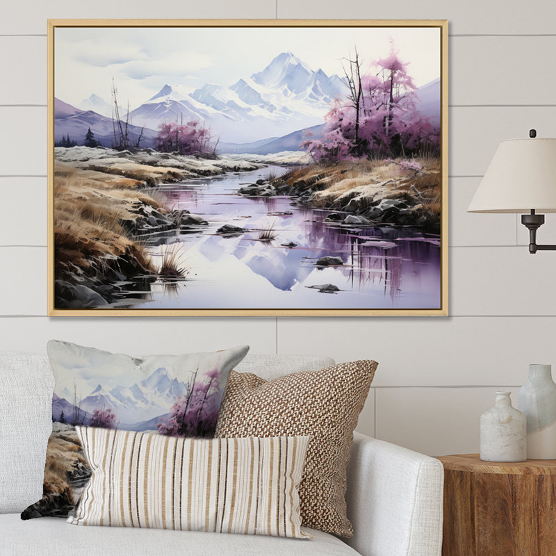 " Alaska Arctic Reflections ", 24" H x 32" W x 1" D, Natural Floater Framed