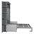 Queen Size Murphy Bed Wall Bed with Sofa,Gray-1865712068