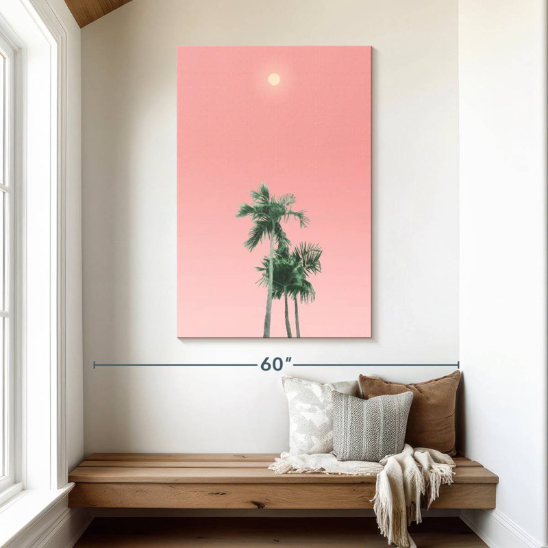 Harnek Palm Trees Sun And Sky, 48" H x 32" W