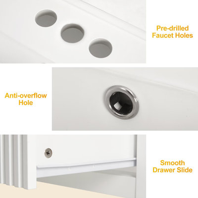 Meuble-lavabo suspendu avec tiroirs