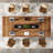 8FT Large Conference Table, Rectangle Meeting Podcast Table-1893586884