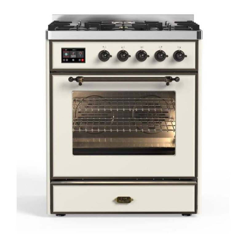 Majestic II 30" 2.3 cu. ft. Freestanding Dual Fuel Range, Natural Gas, Midnight Blue/Chrome