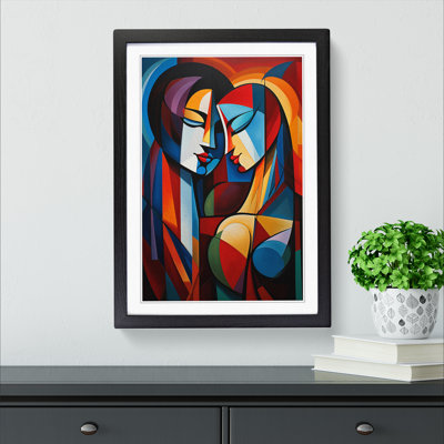Lovers Abstract - Framed Print