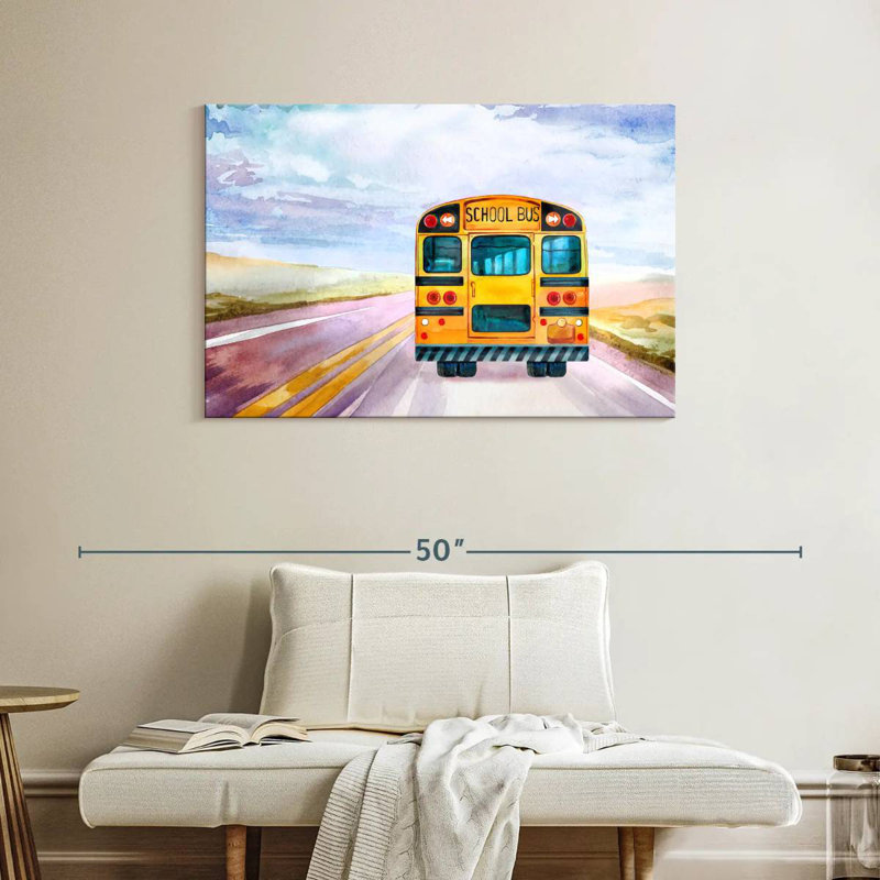 Mehar Yellow School Bus, 26" H x 39" W