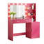 Bureau de coiffeuse avec miroir et lumières-2060436464