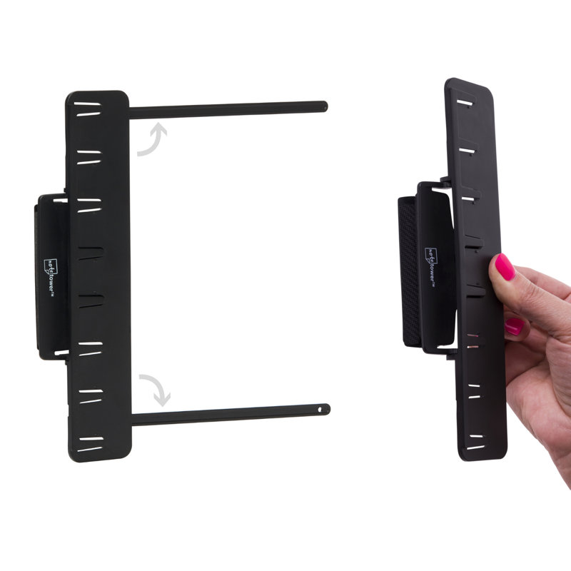 Black Adjustable Clip-On Monitor Document Holder