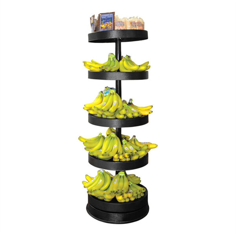 Présentoir à banane vertical en plastique noir 18 po x 63 po Borray réf. WS-229BAND5T18