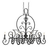 Fleur De Lis 8 - Light Candle Style Classic Chandelier