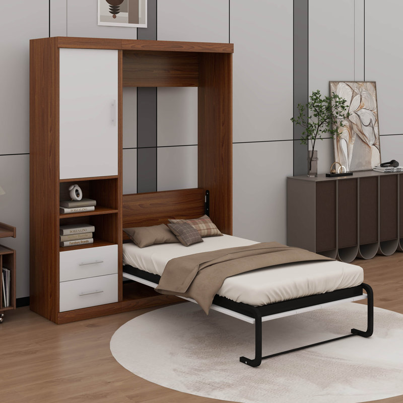 Lit escamotable simple avec armoire, Simple