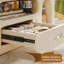 Table basse moderne simple de style crème