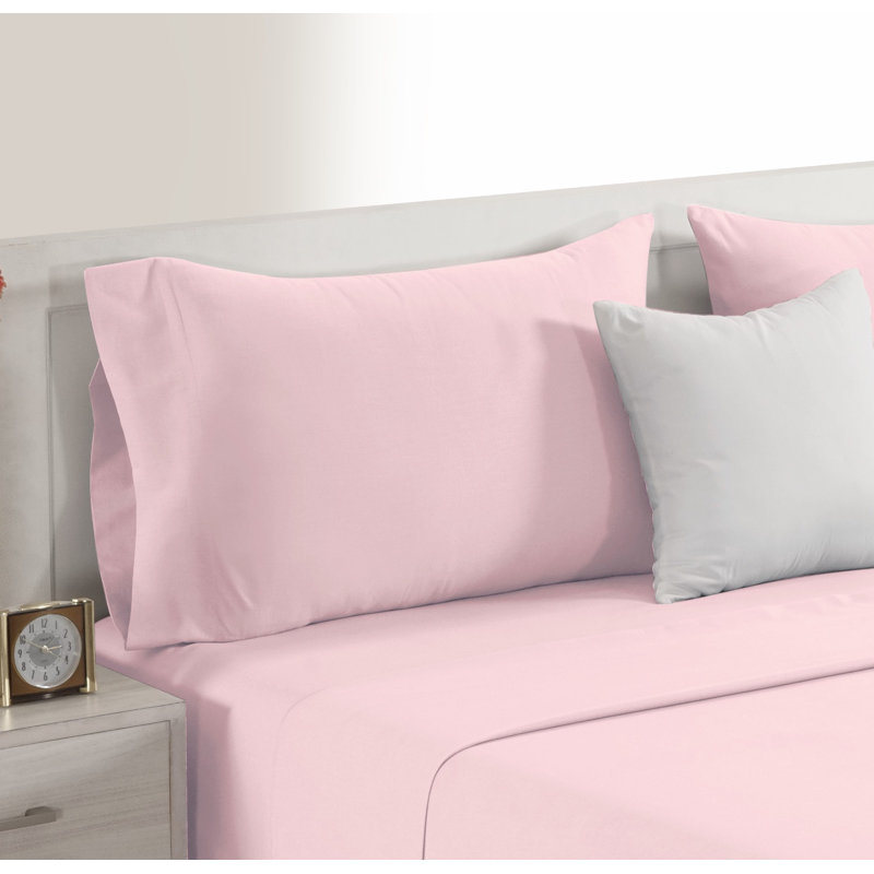 Ensemble de draps 100% coton 200 fils Isabella, Bleu, Ensemble de draps pour taille de lit simple TG ave