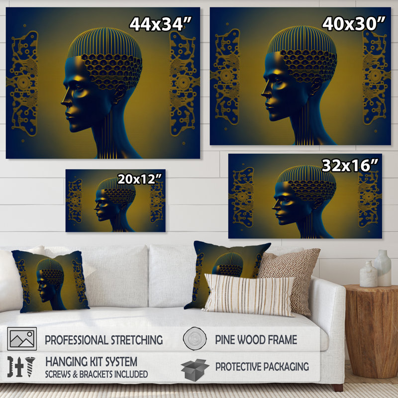 Goddess Geometrics II - reproduction sur toile, H 24 po x l 32 po x P 1 po, Toile tendue