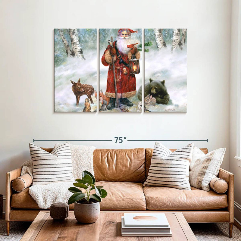 Père Noël Lelend Woodland, H 36 po x l 57 po