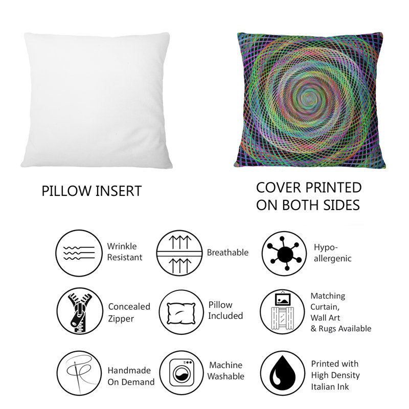 Coussin Iridescent Infinity Spiral