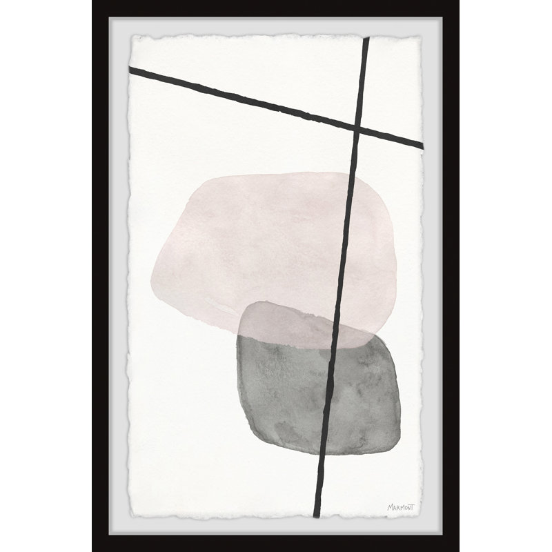 Overlapping Shapes - Single Picture Frame Painting, 30cm H x 20cm W x 3.81cm D