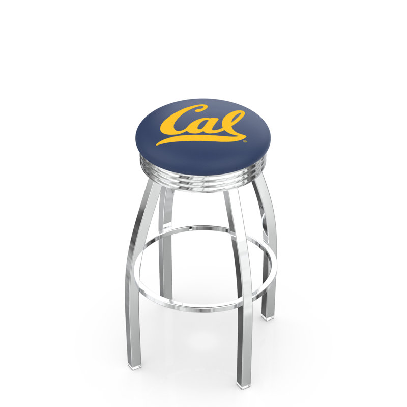 Tabouret de bar Logo Series, Tabouret de comptoir (siège d'une hauteur de 25 p, Noir soudé uni, Université de la Californie