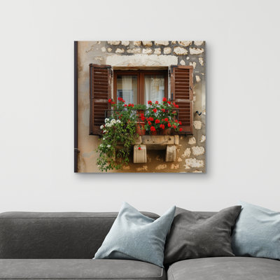 Hanging flowers - 32"x32" art on canvas