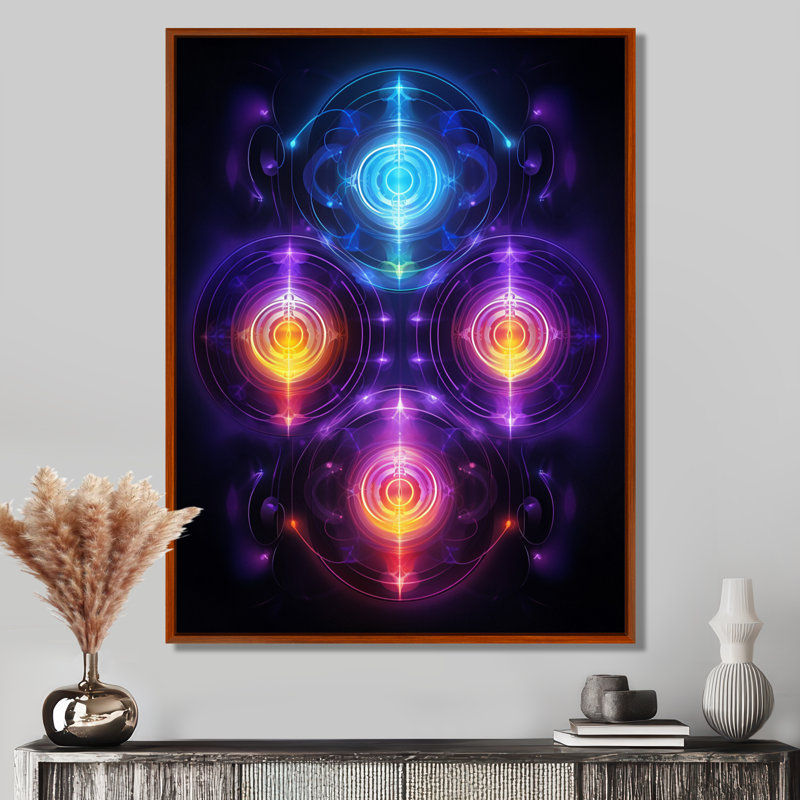 Chakra Cinquième mouvement méditation - art mural géométrique, salon, H 20 po x l 12 po x P 1 po