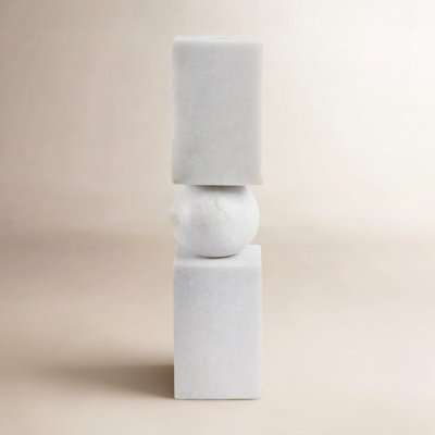Genuine Marble Candlestick Holder