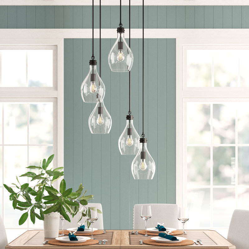Luminaire suspendu grappe 5 lumières Breece