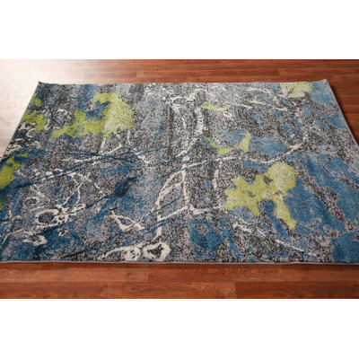 Modern Abstract Transitional Turkish Rug 4x6