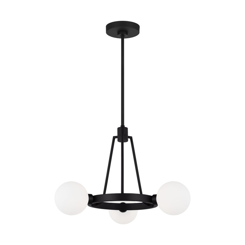 Lustre à six lumières Loane, Noir minuit