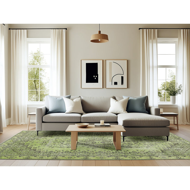 Oriental Indoor Rug, Rectangle 6' x 9'