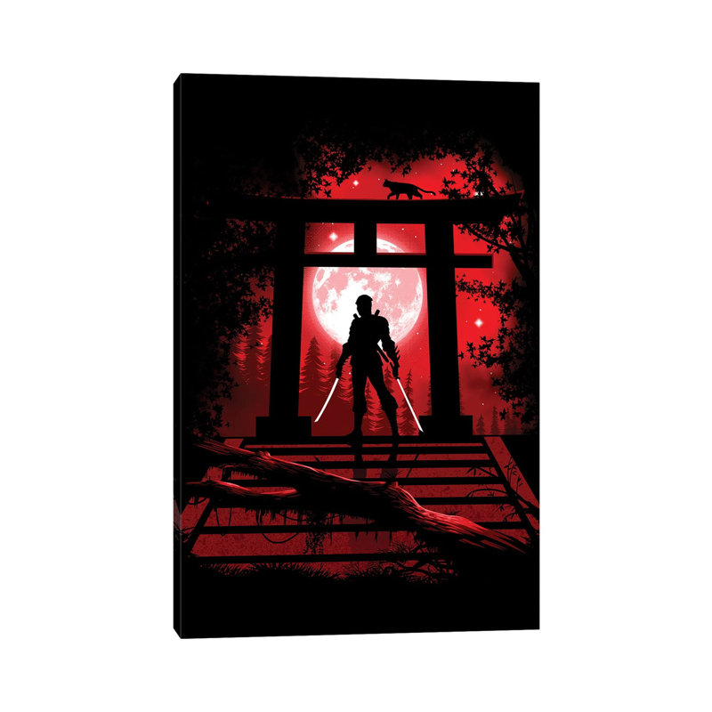 Torii Ninja by Alberto Perez - Wrapped Canvas Print, 20.32 cm H x 30.48 cm W