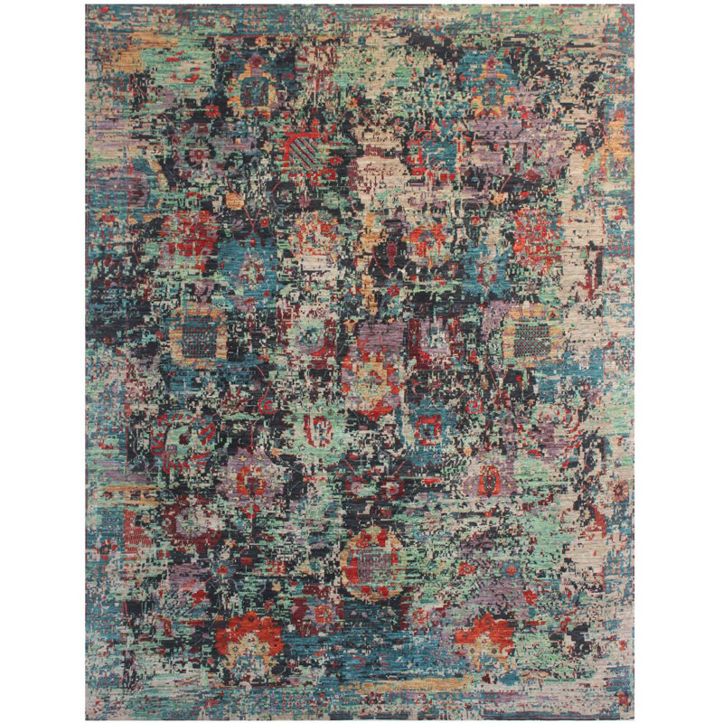 Transitional One-of-a-Kind Rectangle 9'2" X 11'8" Hand Knotted Area Rug